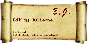 Bódy Julianna névjegykártya